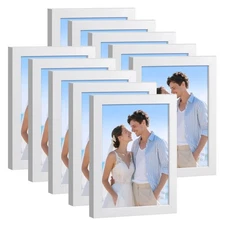 HappyHapi 4x6 Picture Frames Set of 10, Tabletop or Wall Display Pictures 3.5...