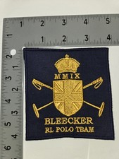 POLO RALPH LAUREN PATCHES BRAND NEW BLUE/GOLD BLEECKER RL POLO TEAM PATCH