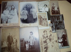 collection of 10 Antique Victorian photo's Men,Woman,children b/w sepia