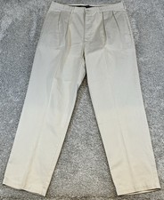 Vintage Polo Ralph Lauren Andrew Pants Men  s 38x32 Beige Double Pleated Chino