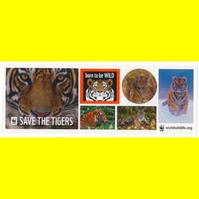tiger sticker WWF world wildlife fund SAVE THE TIGERS ecology enviro {+BONUS}