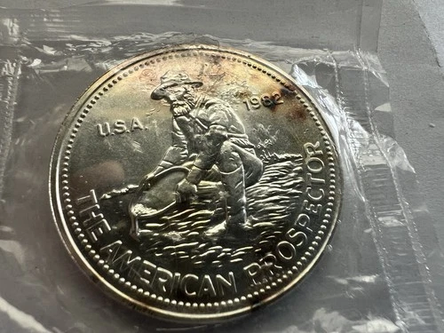 1982 Engelhard American Prospector .999 SILVER, Toned, Sealed, Nice