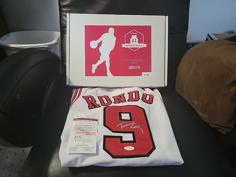 Rajan Rondo Autographed Chicago Bulls Jersey JSA COA Size XL - Image 2 of 2