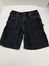 Vintage Y2K 90s Corduroy Utility Shorts Black 32. P2