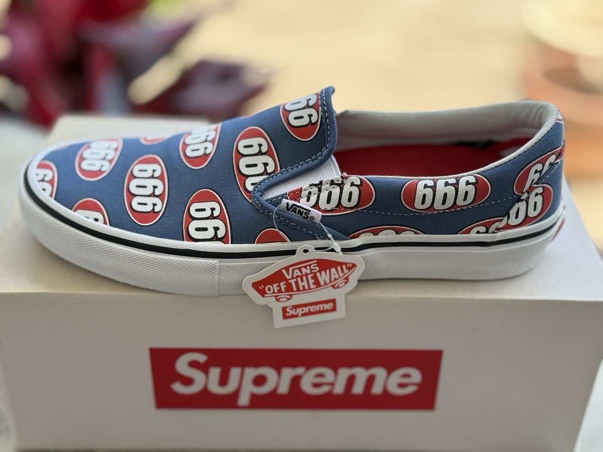 Vans Supreme 666 Slip-On Pro Navy US 9.5 VN0A347VOX5 New In Box