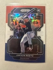 2022 Panini Prizm Red White & Blue Prizm Jakson Reetz Milwaukee Brewers #59 RC