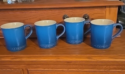 Set Of 4 Le Creuset  Cups Blue