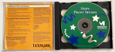 LEXMARK 1100 COLOR JETPRINTER  PRINTER DRIVER SOFTWARE QUICK PROJECTS BOOK 