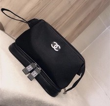 Beaute Cosmetic Makeup Bag Pouch Clutch Sparkling BLACK