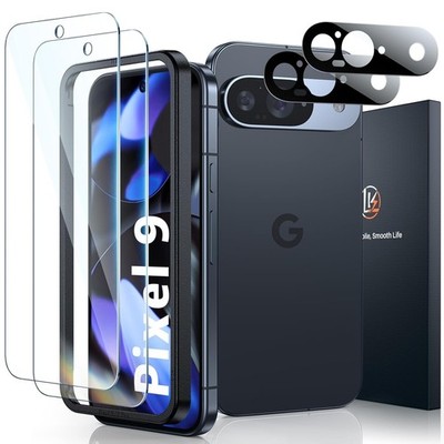 LK Glas Schutzfolie Pixel 9 9H Schutz 2 Stück HD Vollabdeckung Fingerab