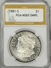 1881-S Morgan Silver Dollar $1 MS PGA 65 DMPL San Francisco US Coin PROOF LIKE!