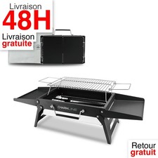 Barbecue Charbon Portable Pliable 34x23 cm Compact 1-3 Personnes Camping