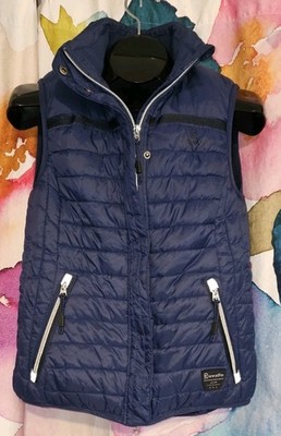 Cavallo BRITA Sportswear dust blue Zip Up Puffer  Vest USA Size 8 Small 