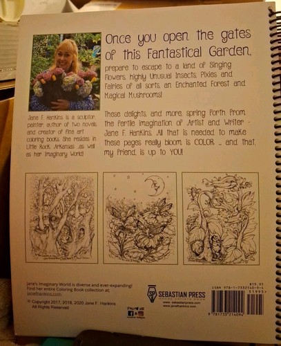 3 From Jane F Hankins. Imaginary World Coloring Books. 2 Brand New-1 Has 23/25 - Picture 7 of 9