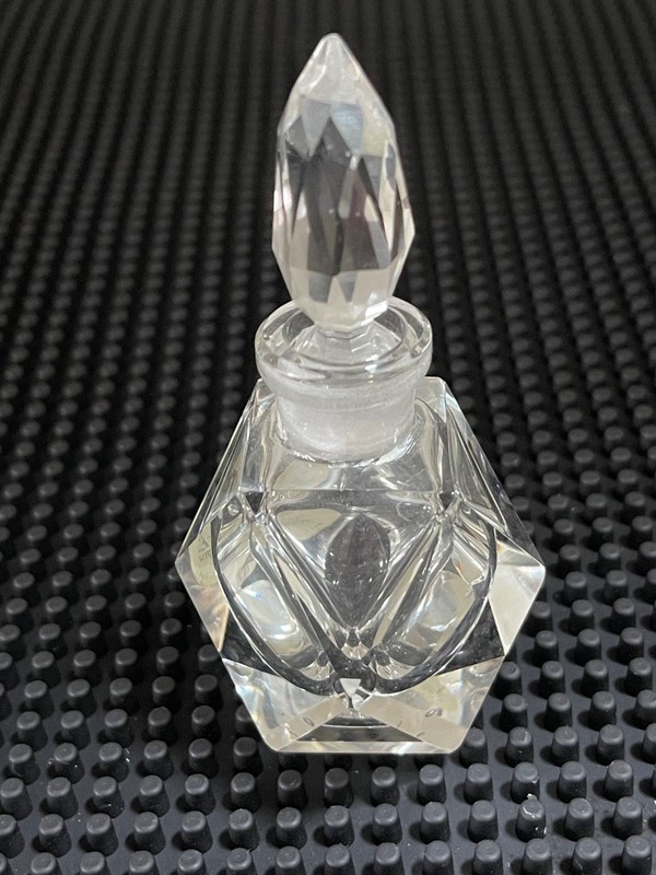 Vintage Art Deco Crystal Hand Made Palin Czech Perfume Bottle a Collectable