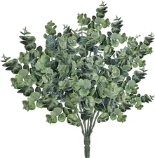 3 Pcs Realistic Eucalyptus Leaves Bushes Artificial Greenery Stems Faux Eucalypt