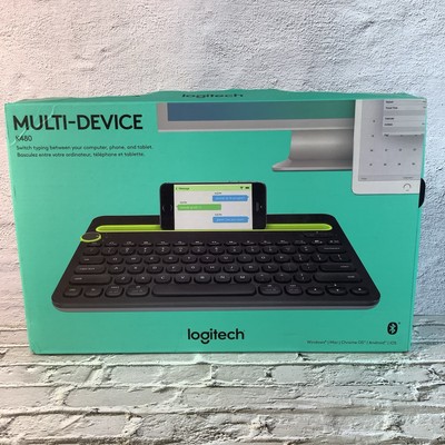 Logitech K480 Multi-Device Wireless/BlueTooth QWERTY Keyboard**NEW OPEN BOX**