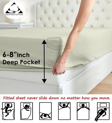 Queen Sleeper Sofa Bed Sheet Set - 400 Thread Count 100% Egyptian Cotton - 6 - Picture 6 of 8