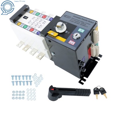 Industrial Automatic Grid To AC Transfer Switch Generator 160A 4P ATS 110/220V
