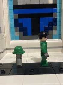 LEGO Batman Riddler Minifigure w/ Hat - 7785 7787 CUSTOM