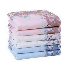 Handkerchief for Women Soft Cotton Ladies Floral Printing Handkerchiefs Women...