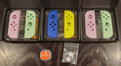 OEM Nintendo Switch Joy-con Shells, OEM Sticks, Buttons & RCM Jig
