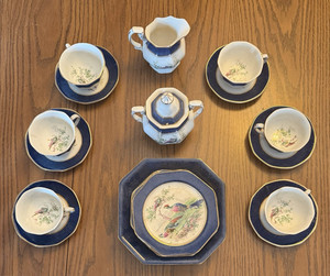 Blue White Gold Luncheon Set Worth $1,200 Text me for more details 315-663-1822