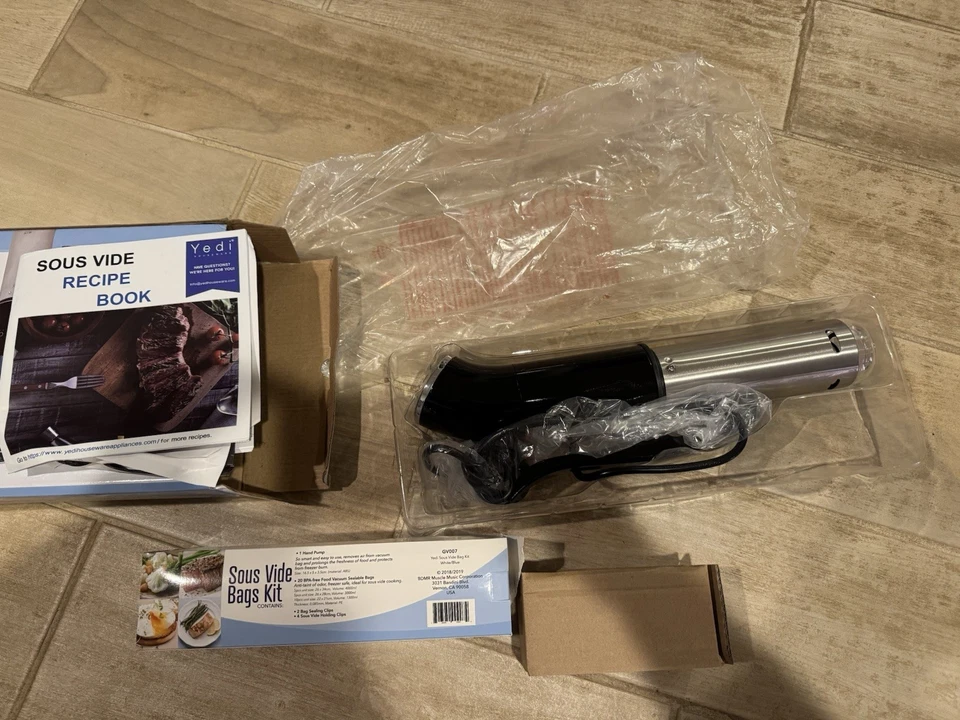 Yedi Sous Vide Professional Cooker Deluxe Kit GV006 EXTRA BAGS & CLIP Box Black - Изображение 3 из 4