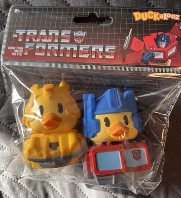 Transformers - Optimus Prime & Bumble Bee - Rubber Duck - Duckalooz - Brand New