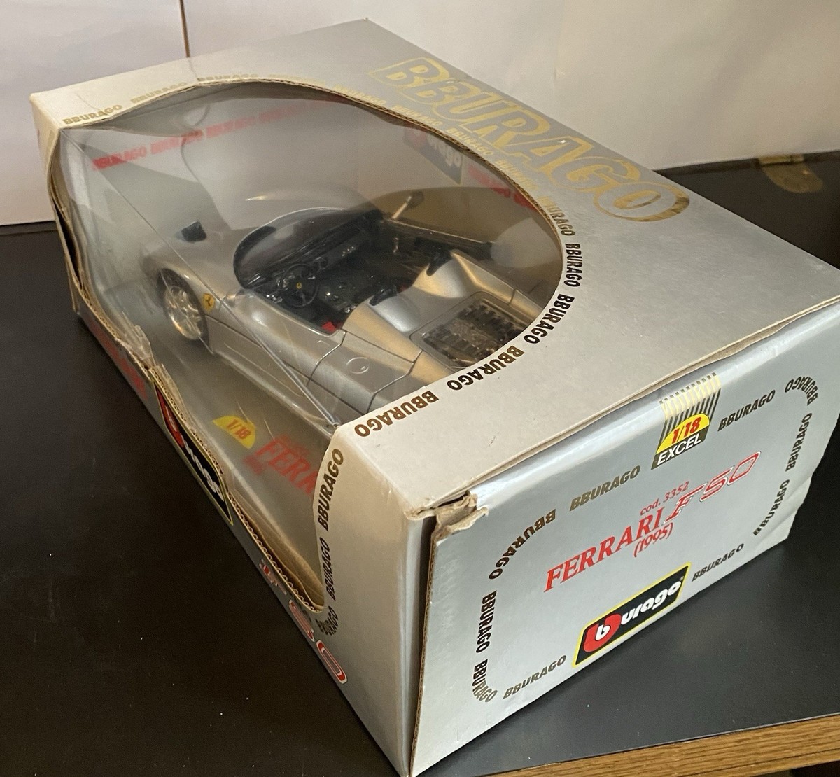 BBURAGO 1995 Ferrari F50 Convertible SILVER Diecast 1:18 Scale