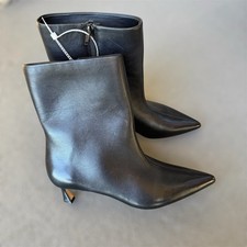 Jennifer Sumko x Antonio Melani Tina Leather Pointed Toe Boots Women Black 6M