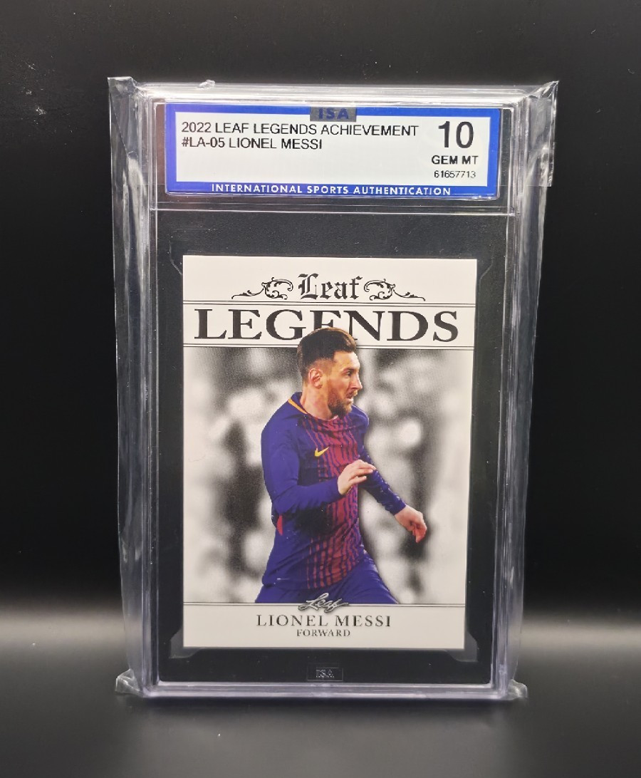 2022 Leaf Legends Achievement Lionel Messi #LA-05 FC Barcelona ISA 10 Gem Mint