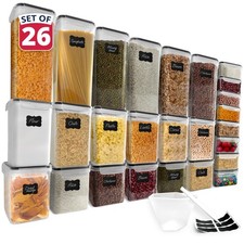Reli. Pantry Organizers and Storage Food Containers with Lids Multi, Clear