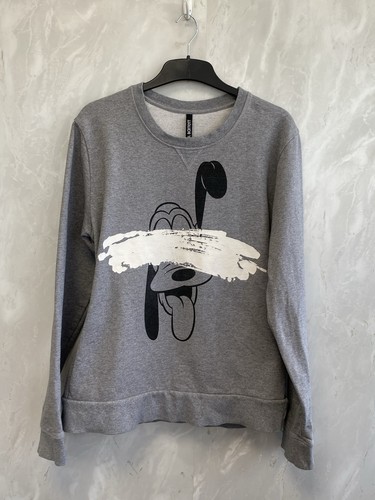 Neil Barrett, Neil Barrett X Disney Grey Pluto Graphic Long Sleeved Thick Jumper UKL. PN