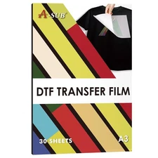 DTF Transfer Film A311.7x16.5 Inch - 30 Sheets Double Sided Matte DTF Transfe...
