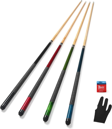 Set 5 Stecche Da Biliardo HAN'S DELTA Da 58 Pollici - Punta 13 Mm, Albero Legno Duro, Giunto 5/16x18 - 5