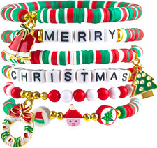 OHOME Stocking Stuffers   6 Pack Christmas Bracelets for Teens  Women  Xmas Gi