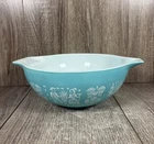 Vintage PYREX Butterprint Amish #444 Bowl 4 quart Turquoise