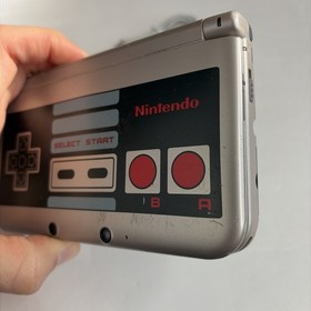 Nintendo 3DS XL Retro Silver Edition (NES Controller) w/ Charger US Model Tested