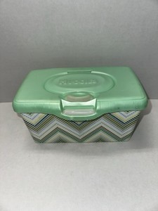 Huggies Empty Hard Plastic Baby Wipes Container Holder Refillable Light green