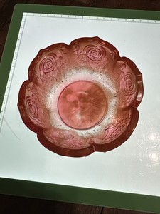 Rose Colored Resin Bowl