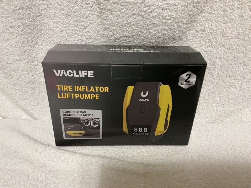 VacLife Air Compressor Tire Inflator LED Light | 12V DC | Air Pump for Car Tires