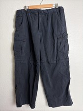 Vintage Outer Rim Convert Black Cargo Pant Women s XXL Cotton Blend 38x26 Flaw