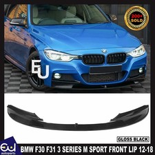 FRONT LIP SPOILER SPLITTER FOR BMW 3 SERIES F30 F31 MP STYLE GLOSS BLACK 12-2018