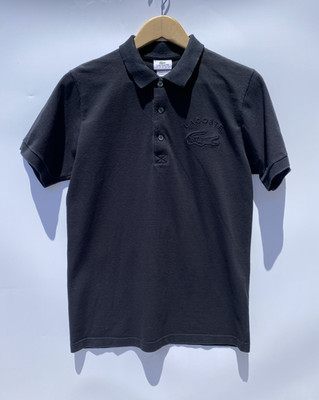 Lacoste Sport Black Short Sleeve Big Croc Embroidered Stretch Polo 3/Small