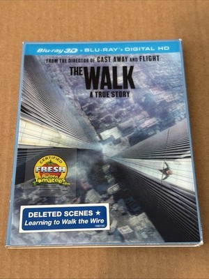 The Walk Blu-ray 3D Joseph Gordon-Levitt w/Lenticular Slipcover RARE OOP