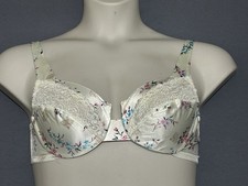 Vintage Victoria s Secret Bra 36C Floral Stretch Satin Underwired Unlined
