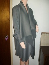 Marla Wynne Grey Micro Pleat Drama Duster Size XL NEW with Tags MSRP 169.90
