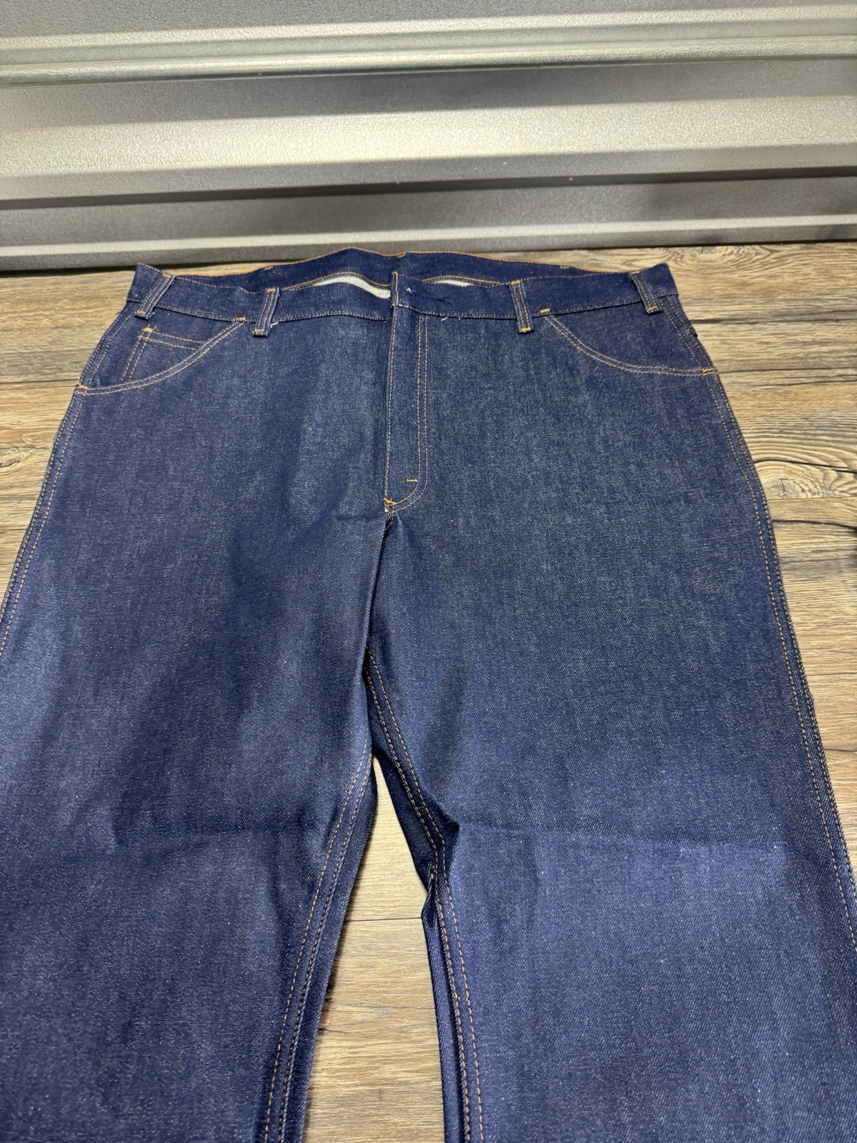 Vintage 1970's Saddle King Jeans By Key Made In USA Raw Denim NOS