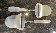 Set affettatrice formaggio vintage Georg Jensen modello cactus e continentale argento sterling
